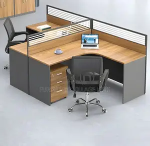 Workststion; 2-Way Open Curved Modular Workstation