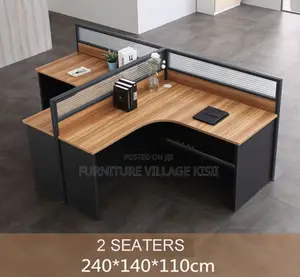 Workststion; 2-Way Open Curved Modular Workstation