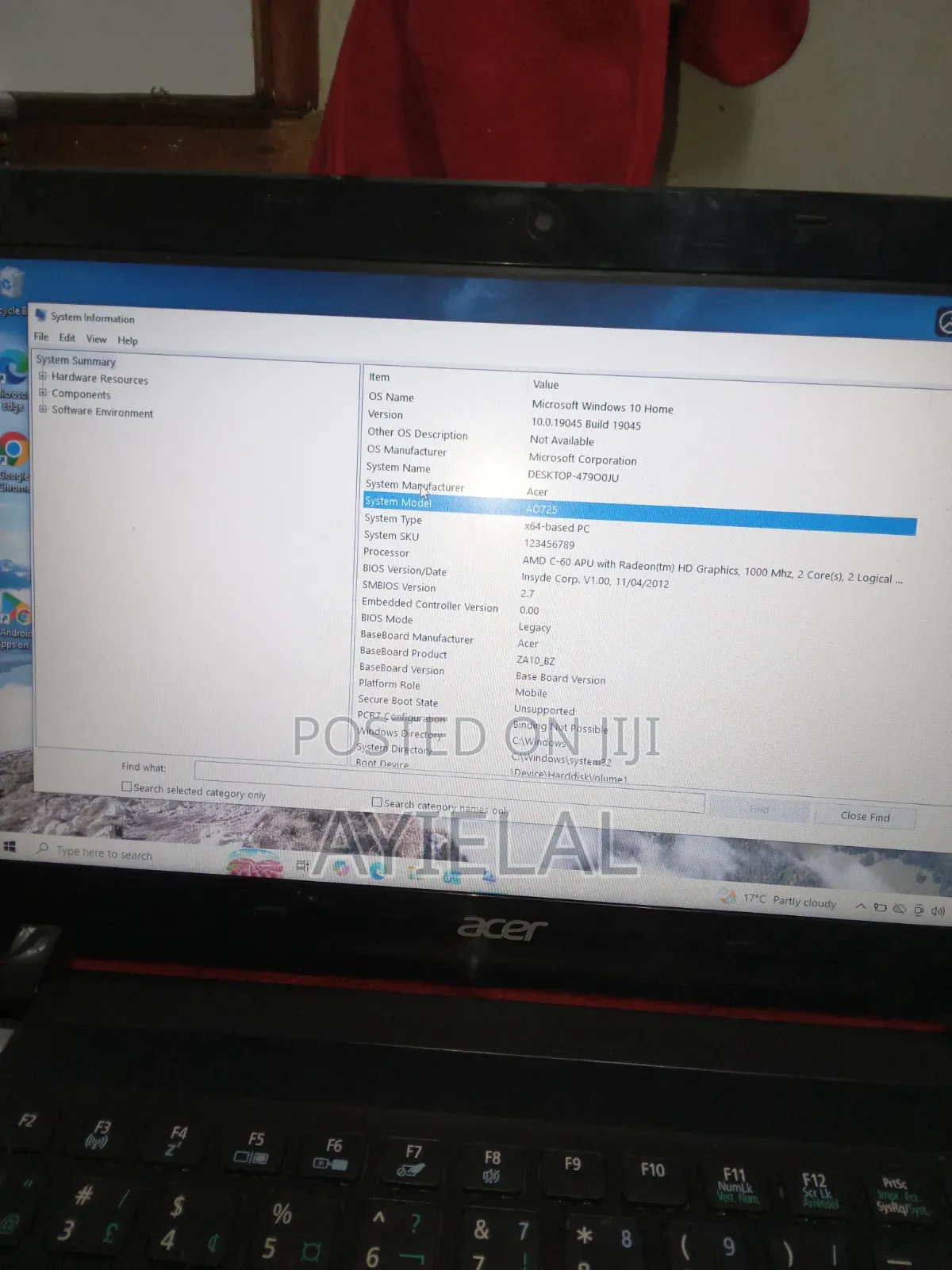 Laptop Acer Aspire 1 4GB AMD HDD 256GB