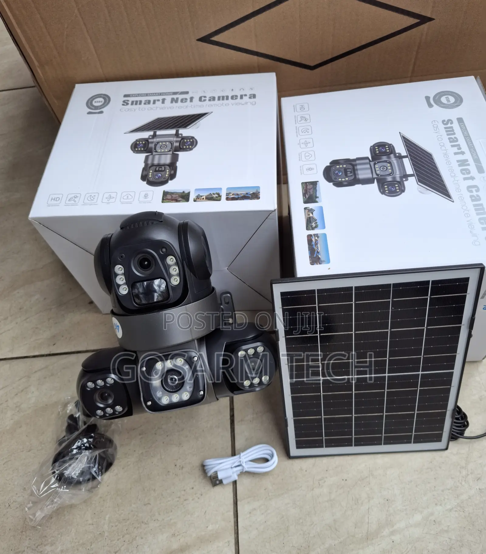 Triple Lens V380 Pro 4G Wireless Solar Security Camera – PTZ 4G