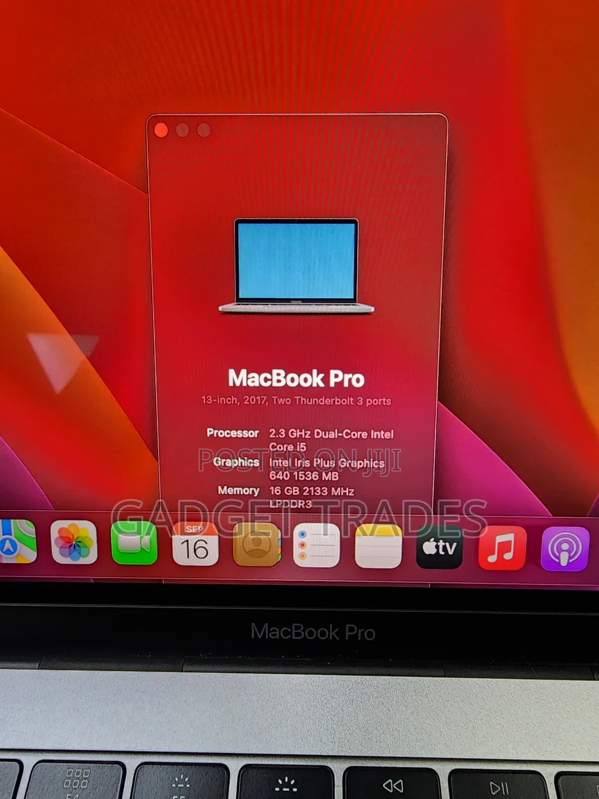 Laptop Apple MacBook Pro 2017 16GB Intel Core i5 SSD 256GB