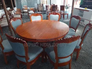 Antique Round Dining Table Set