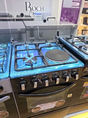 ROCH 50×55cm 3 Burner + 1 Hot Plate Standing Cooker