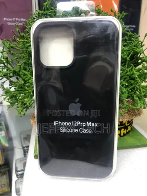 White Silicone Phone Case in a Clear Plastic for iPhone 12 Pro Max.