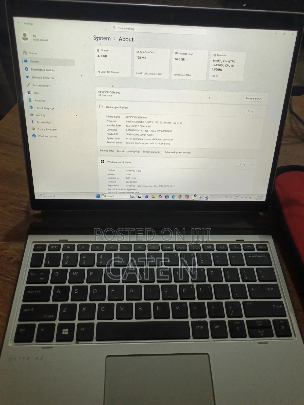 Laptop HP EliteBook 840 G5 16GB Intel Core i5 SSD 16 GB