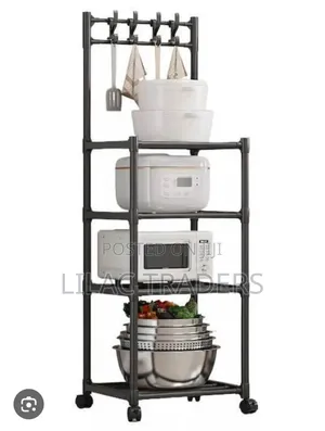 *Detachable 4 Layer Trolley 4 Hook Storage Rack * Pa