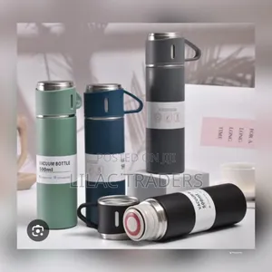 Unbreakable Stainless Steel Vacuum Gift Flask With 2 Cups Pa