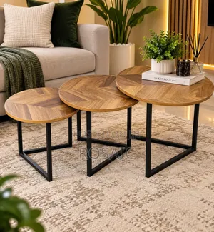 Modern 3-Piece Wooden Coffee Table Set
