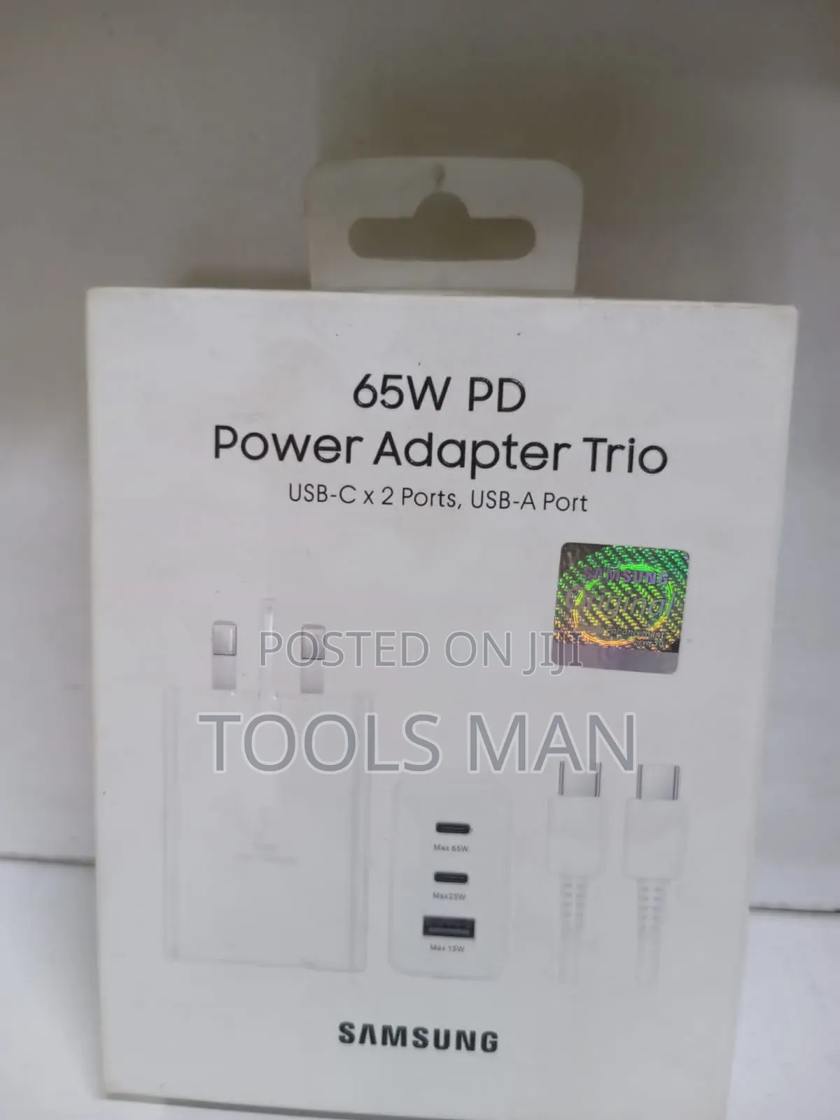 Samsung 65W PD Power Adapter Trio USB-C Charger.