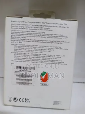 Samsung 65W PD Power Adapter Trio USB-C Charger.