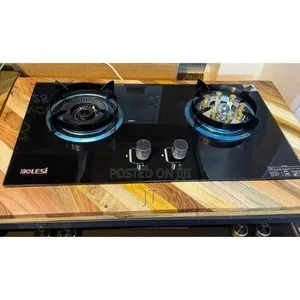 Bolesi Hob 2 Burners With Sensor and Wok Burner Inbuilt Glass