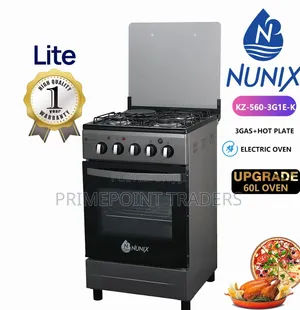 New Model Nunix 50×55 3+1 Standing Cooker With Electric