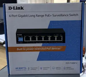 D-Link DGS-F1006P-E 6-Port Gigabit Long Range PoE+ Surveillance Switch