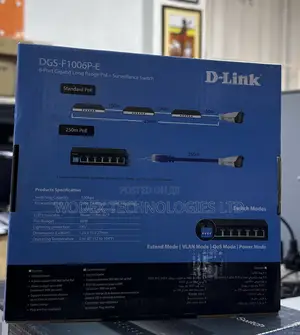 D-Link DGS-F1006P-E 6-Port Gigabit Long Range PoE+ Surveillance Switch