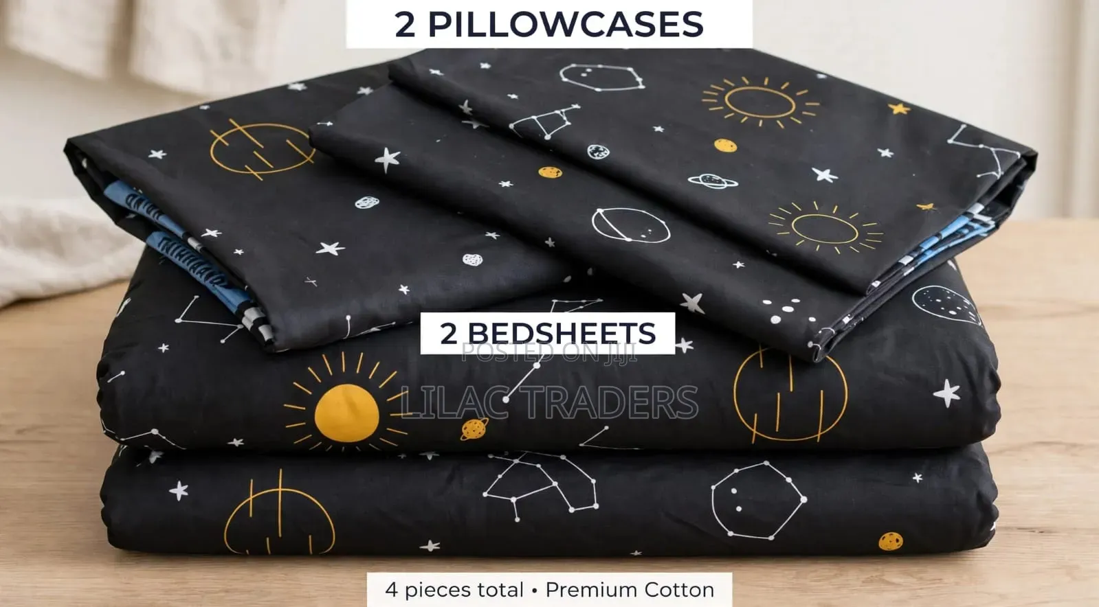 6×7 Bedsheet Set – 4Pcs | 2 Sheets + 2 Pillowcases BRW