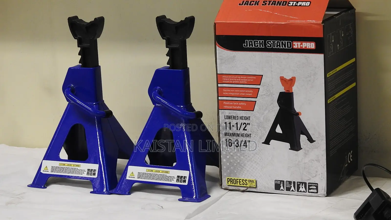 Professional 3 Ton Vehicle Support Jack Stands (Pair)