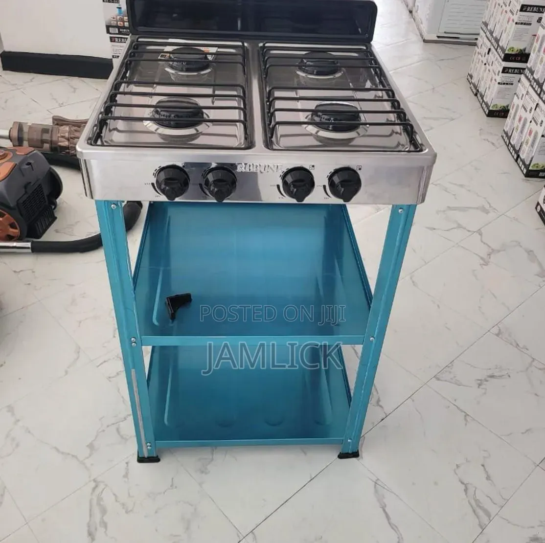 Rebune 4 Gas Cooker With Stand RE-4-066 - AB