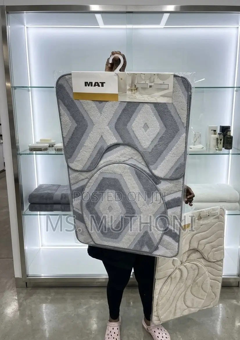 3-Piece Toilet Mat Set