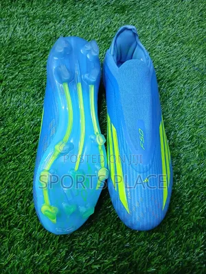 F50 Laceless Baby Blue Football Boots - Children Soccer Boots
