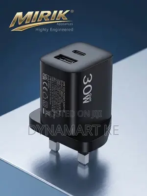 Mirik Fluxprime 30w Gan Fast Charger – USB-C Pd 30w / PPS 33w + USB-A
