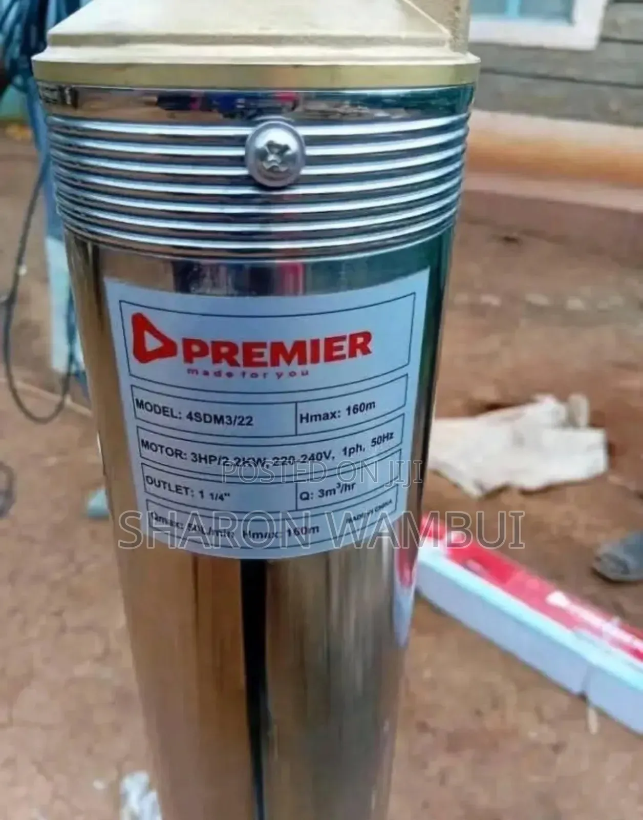 Premier 3Hp Submersible 160m Head Water Pump/3Hp Submersible Pump