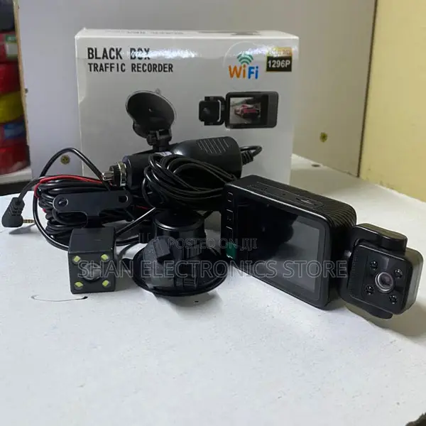 Triple Lens Dashboard Camera With Wifi Functionality
