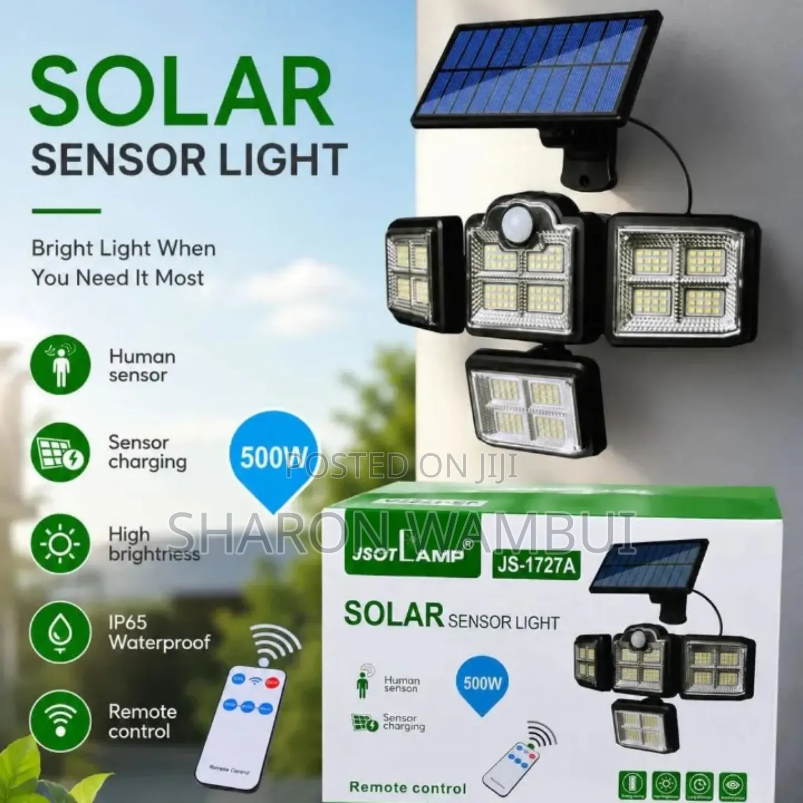 500Watts Four Head Solar Sensor Light/Solar Sensor 500W