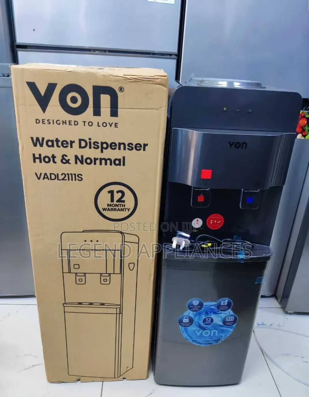 Von Water Dispenser VADL 211S Hot and Normal