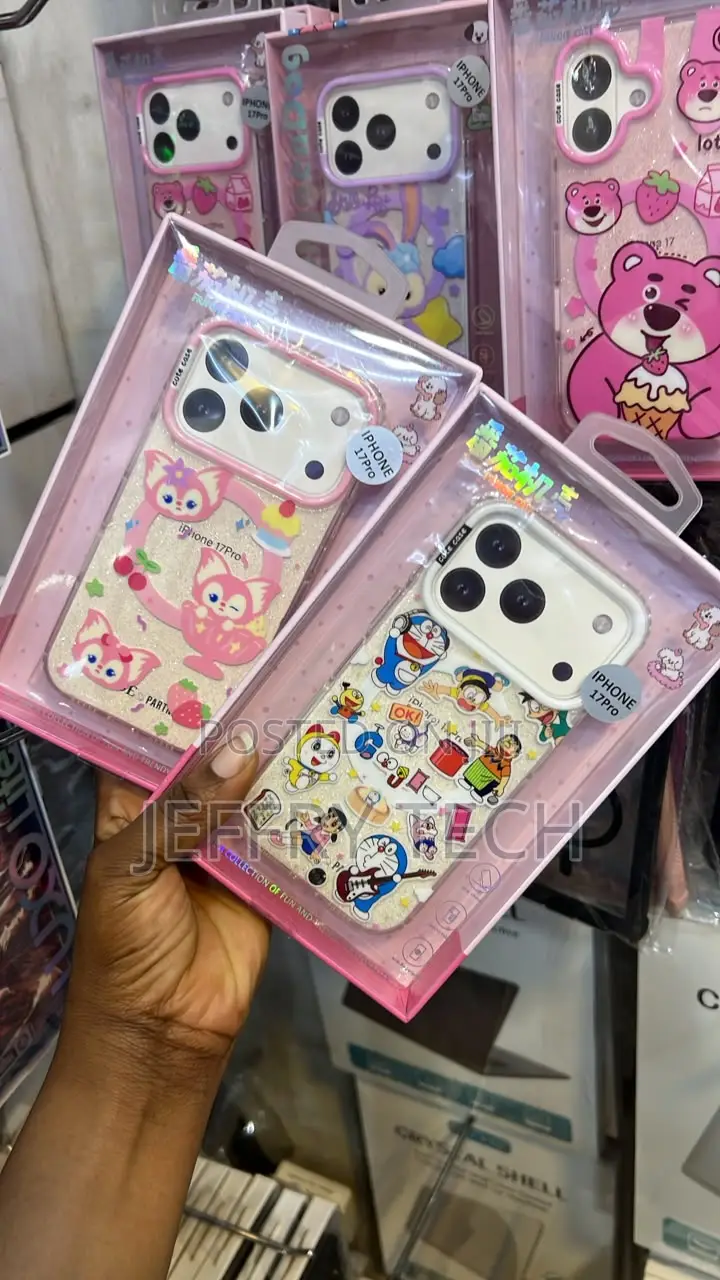 Glittery Cartoon iPhone 17 Pro Phone Cases