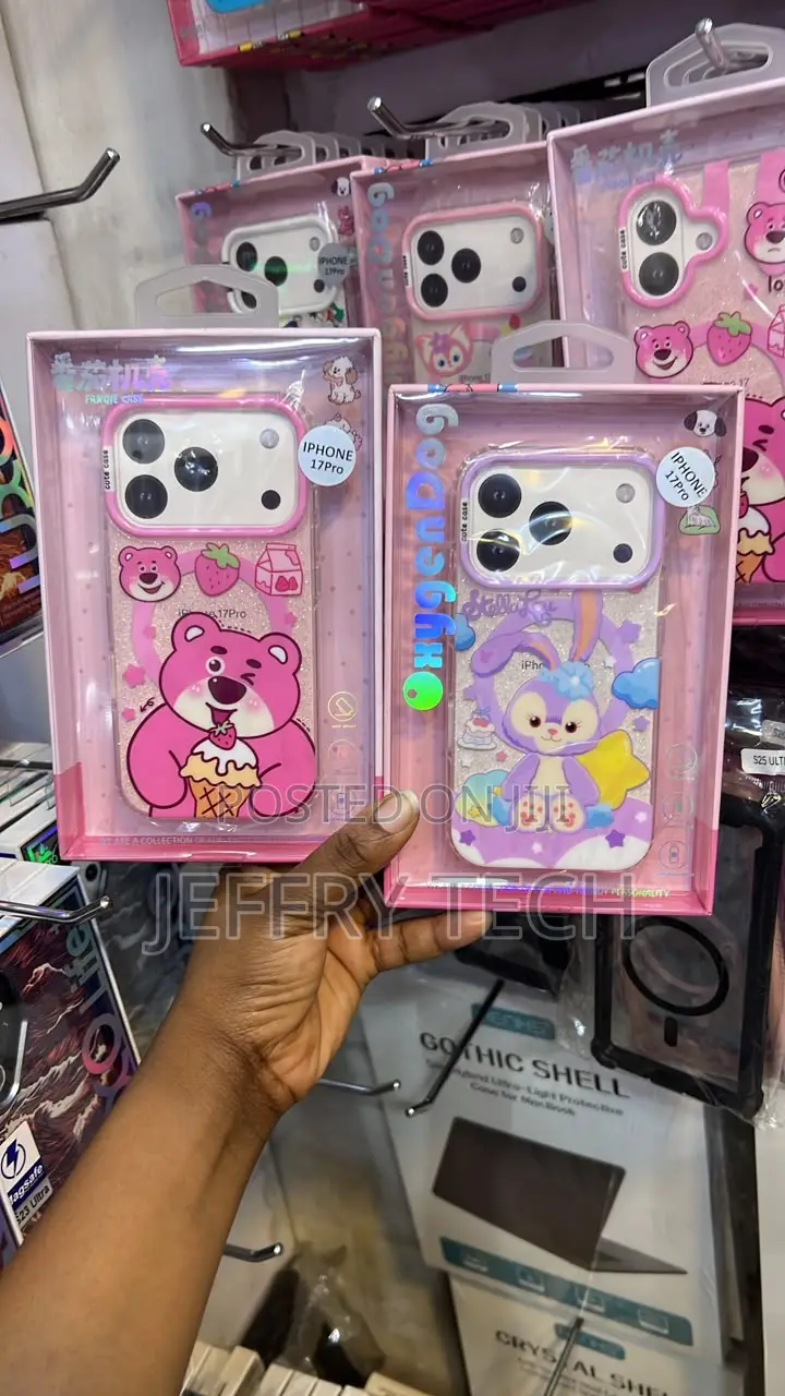 Glittery Cartoon iPhone 17 Pro Phone Cases