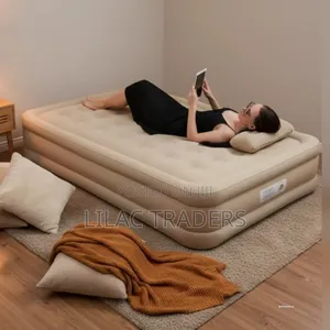 King Size Inflatable Airbed Mattress With Built-in Pillows Gàlo