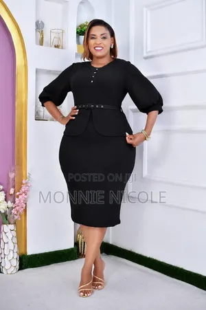 Formal Tight Plus Size Black Dress. Funeral Dress. Burial Plus Size