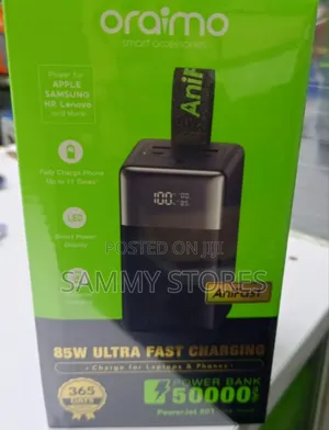 Oraimo 50000mAh Compact Fast Charging Power Bank
