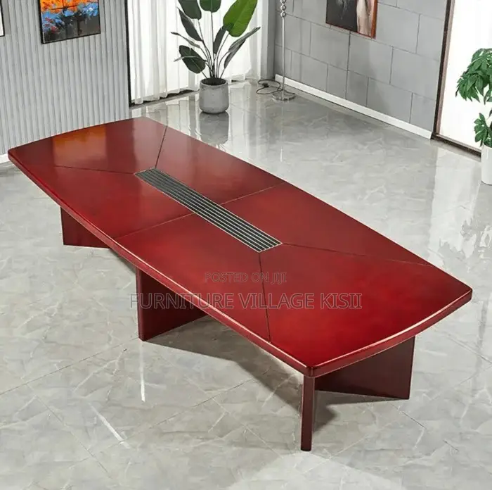 Board Room Table;3.5M Mahogany Staff Meeting Table