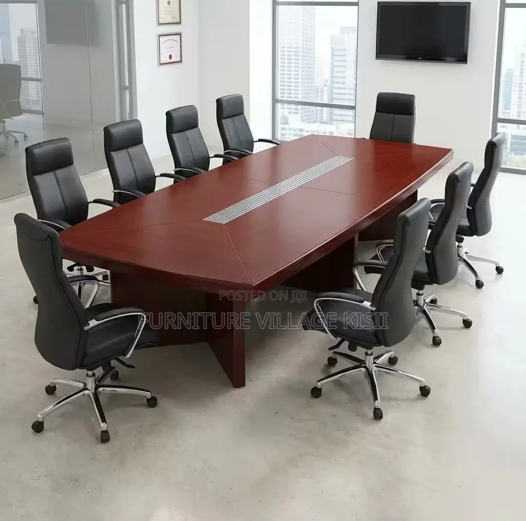 Board Room Table;3.5M Mahogany Staff Meeting Table