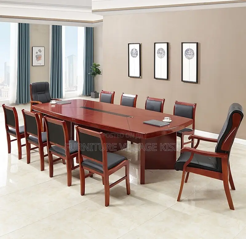 Board Room Table;3.5M Mahogany Staff Meeting Table