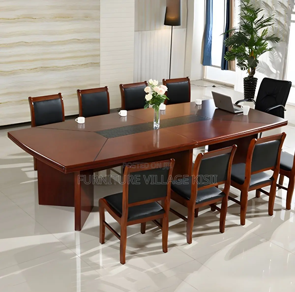 Board Room Table;3.5M Mahogany Staff Meeting Table