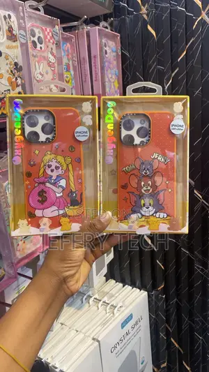 Cartoon iPhone 17 Pro Cases Colorful of Mickey Mouse and Hello Kitty