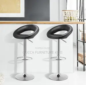 Adjustable Aesthetical Leather Swivel Barstool.
