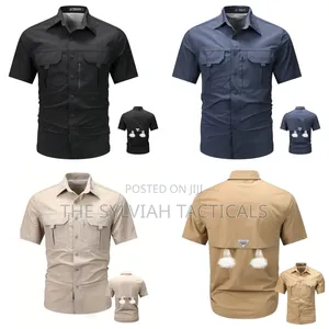 Outdoor Tactical Breathable Waterproof Spandex Short Sleeve Shirt