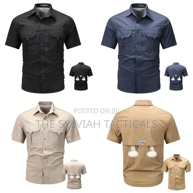 Outdoor Tactical Breathable Waterproof Spandex Short Sleeve Shirt
