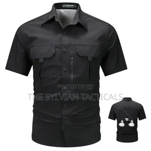 Outdoor Tactical Breathable Waterproof Spandex Short Sleeve Shirt