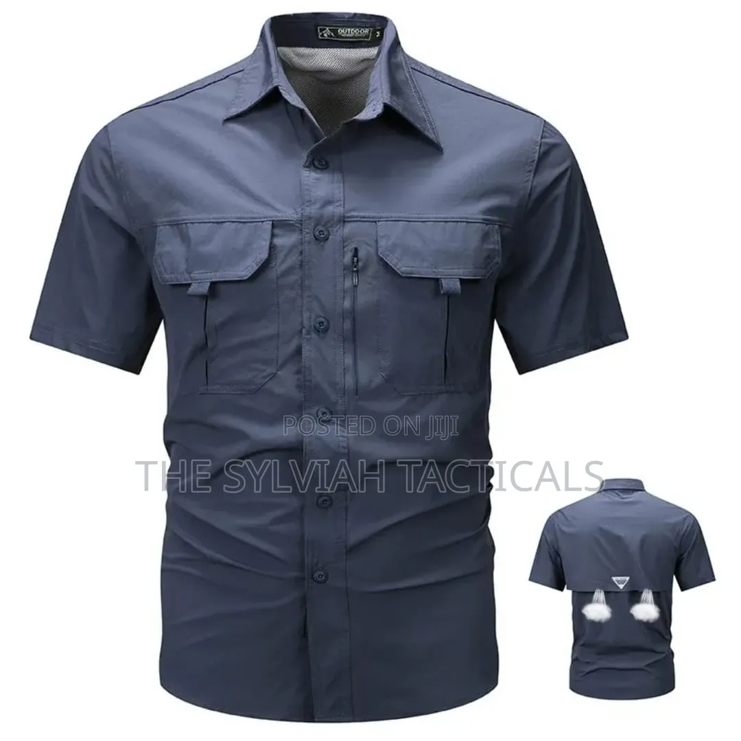 Outdoor Tactical Breathable Waterproof Spandex Short Sleeve Shirt
