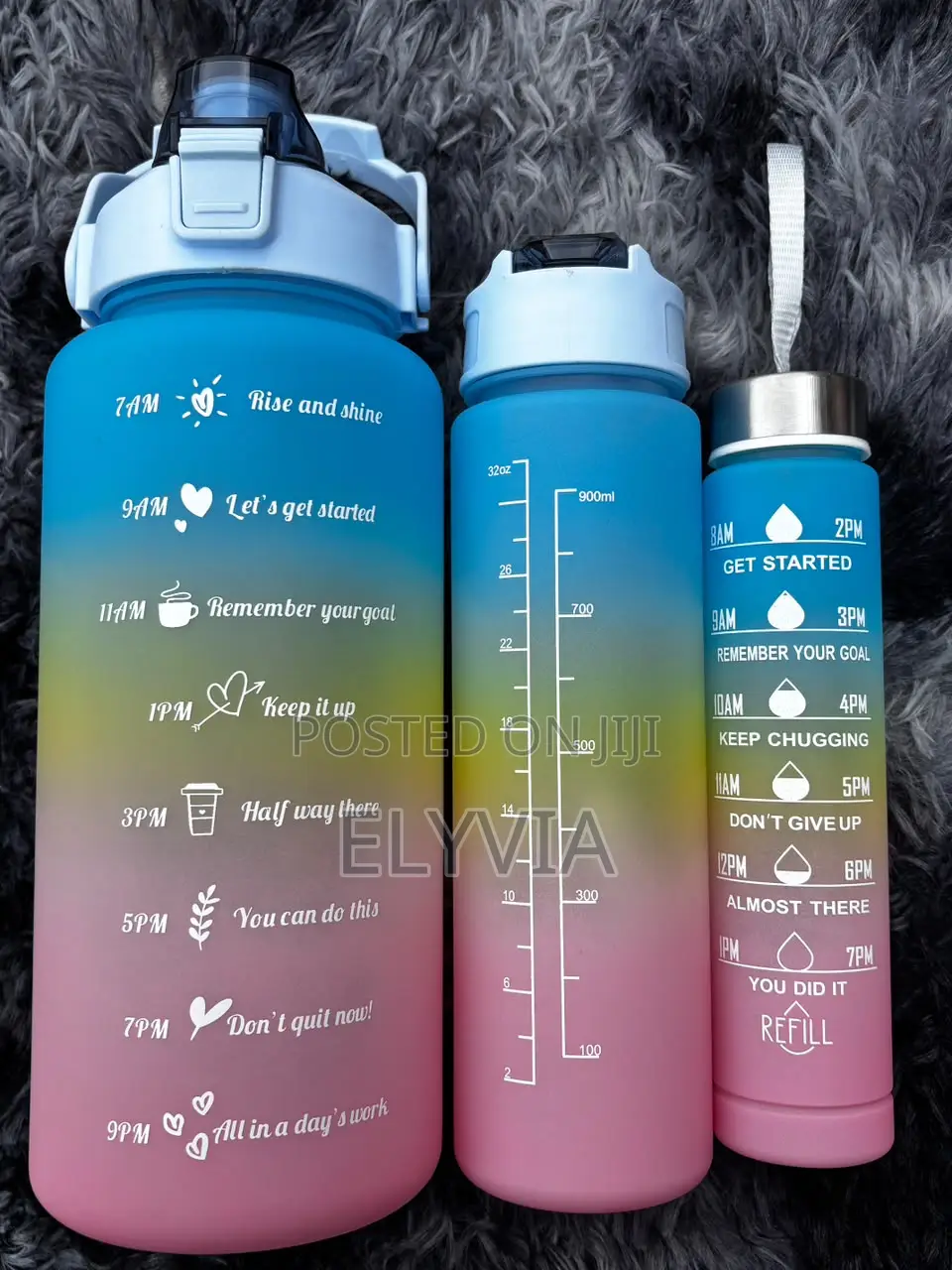 3-in-1 Gradient Water Bottle Set