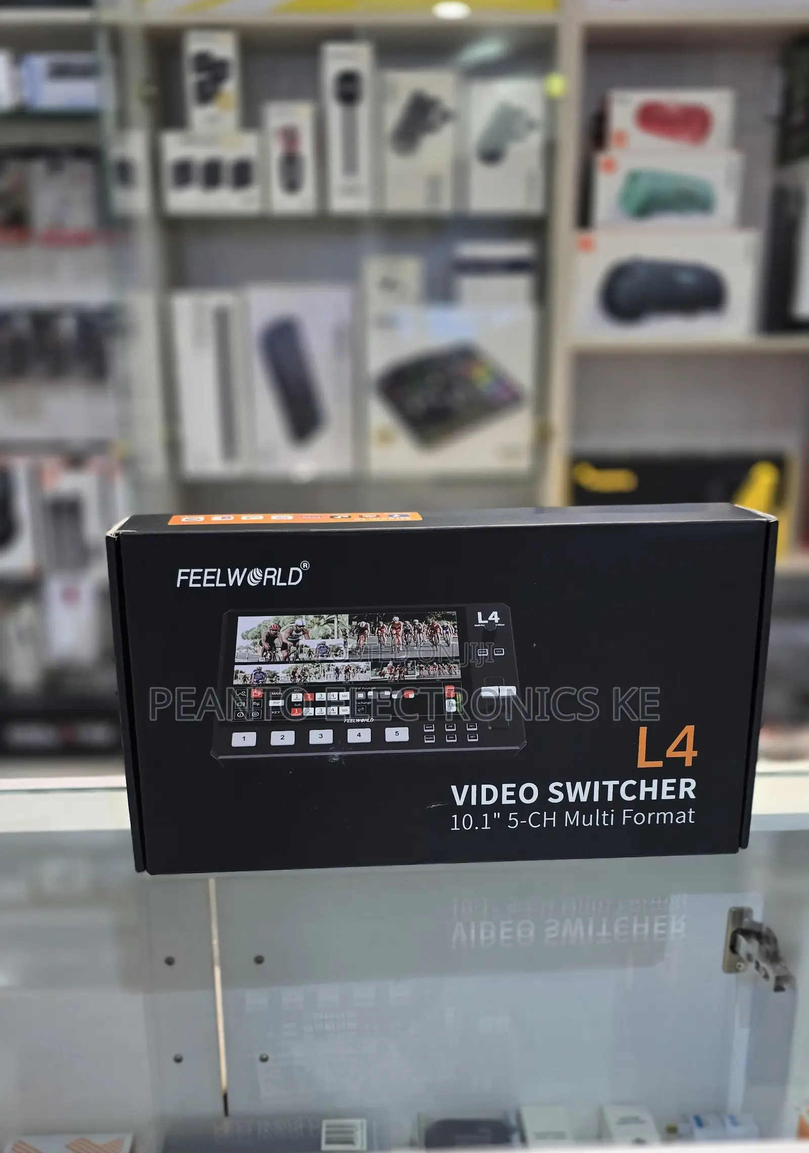 FeelWorld L4 HDMI Livestream Switcher With 10.1" LCD Monitor