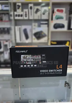 FeelWorld L4 HDMI Livestream Switcher With 10.1" LCD Monitor