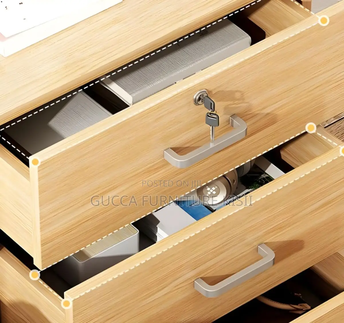 3 Drawer Standing Cabinet With Wheels
