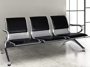 Office Bench; Airport 3 Seater Pu Leather Waiting Bench