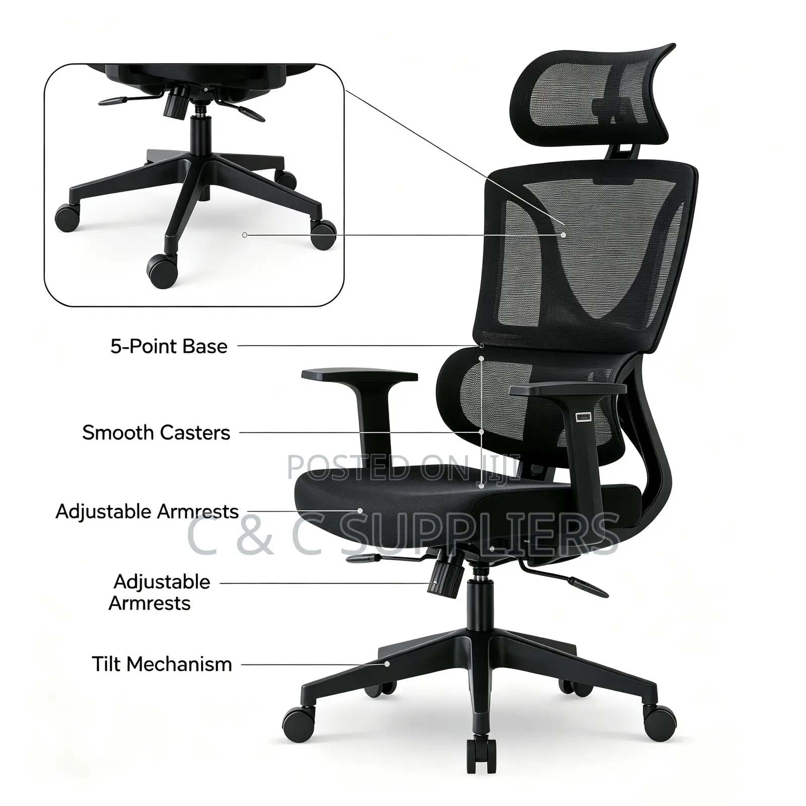 Executive Mesh Study Chair