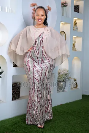 Sage Green Cape Dinner Dress. Event Dress
